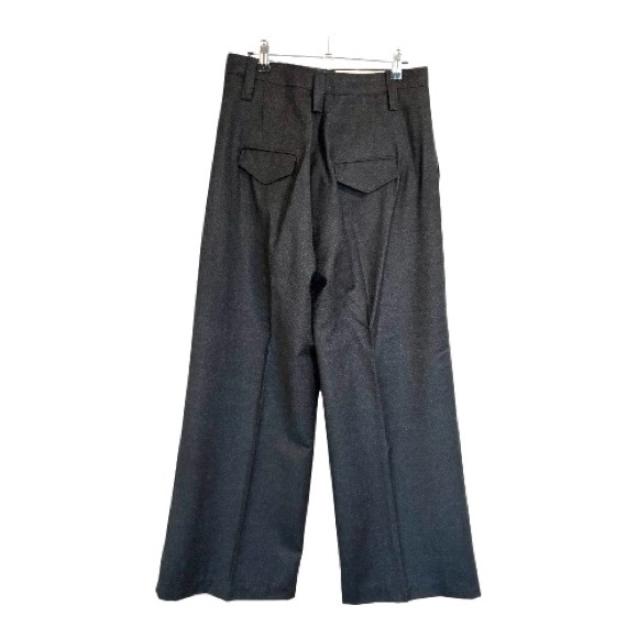 Zara - Into the Classics  - Gray Wool High Waist Gray Wide Leg Pant - L - Picture 6 of 16